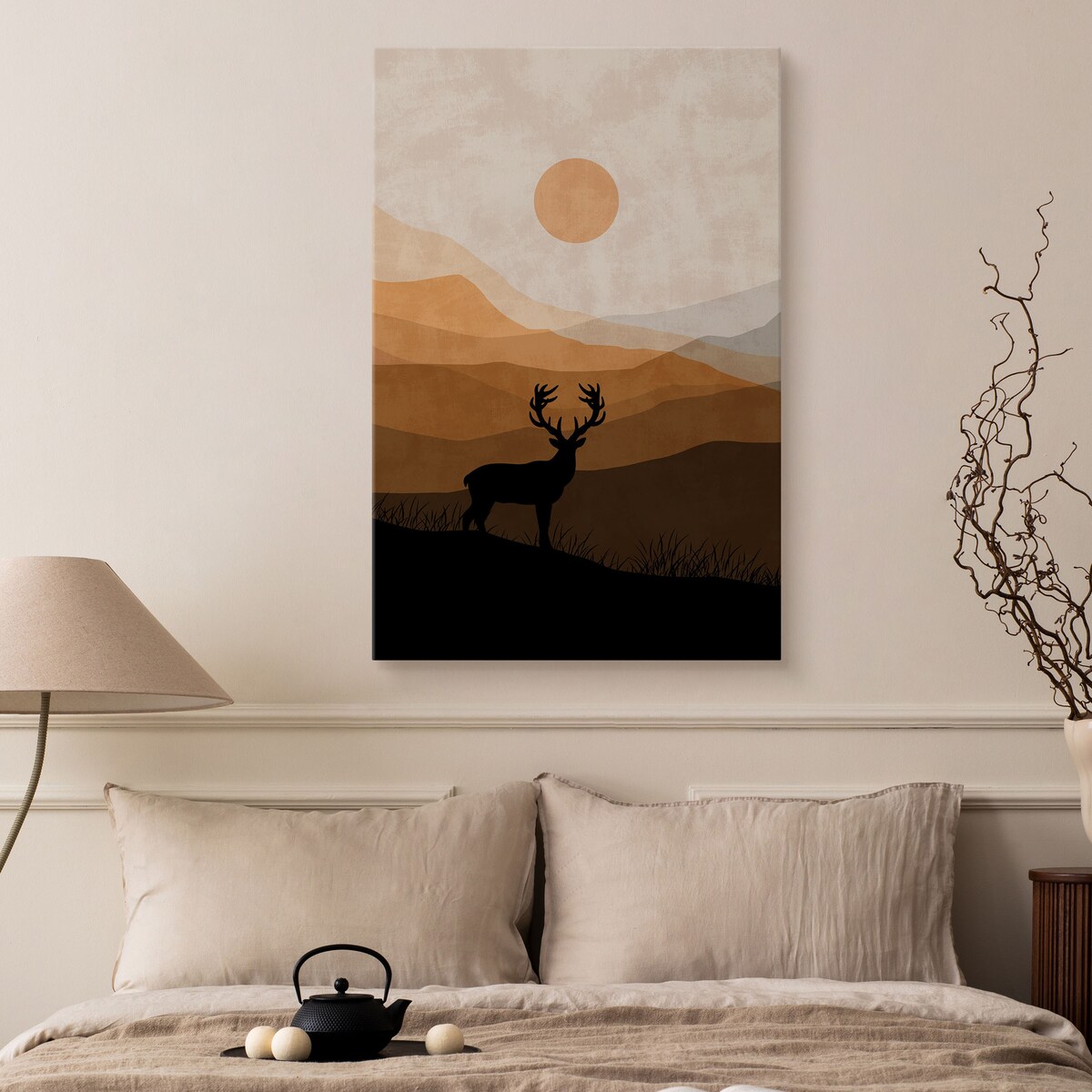 Obraz Jeleń na Rykowisku 80x120cm