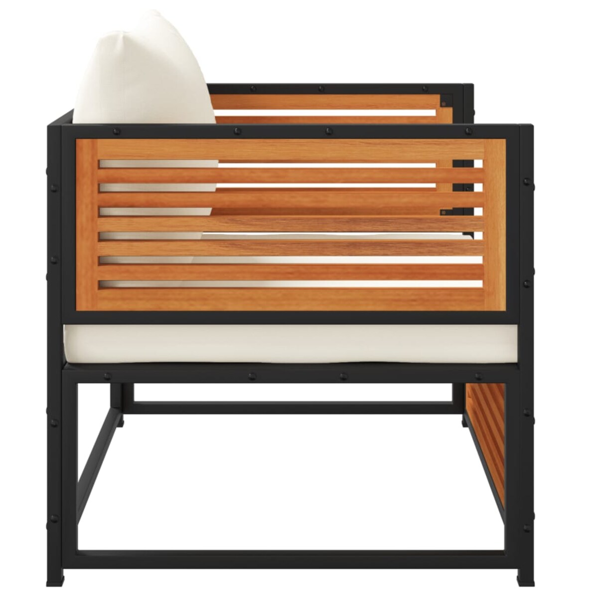 vidaXL Krzesło ogrodowe z poduszkami, lite drewno akacjowe