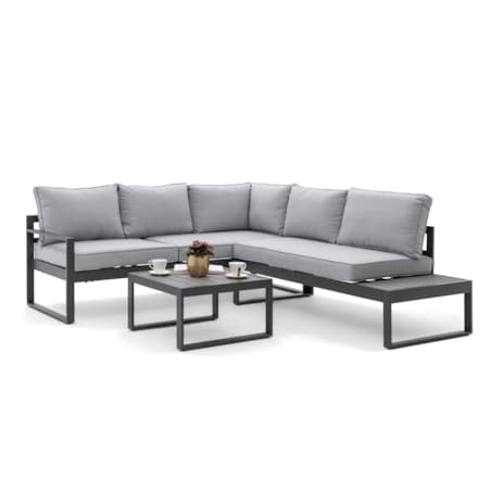 MEBLE OGRODOWE ALUMINIOWE NAROŻNIK NICEA SZARA PRAWA