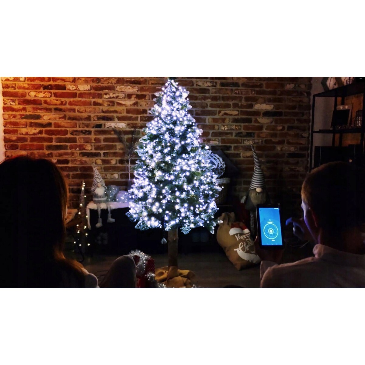 Lampki choinkowe zewnętrzne wewnętrzne 500 Led Świąteczne Białe Sterowane Telefonem