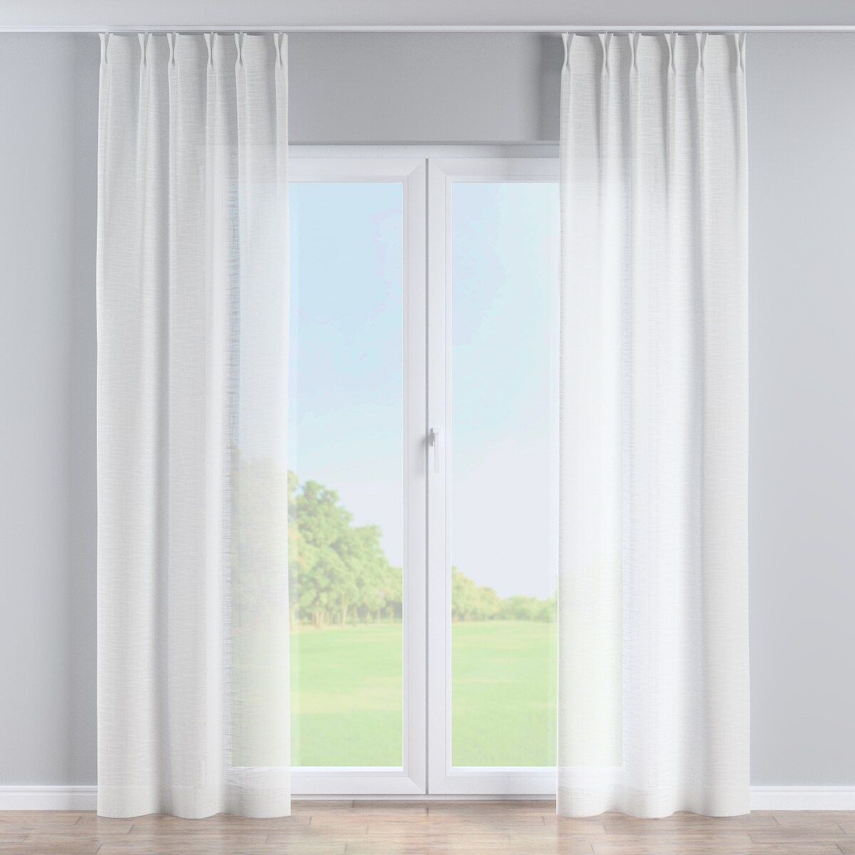 Zasłona na haczykach flex podwójnych 130x260 prześwitujący ecru