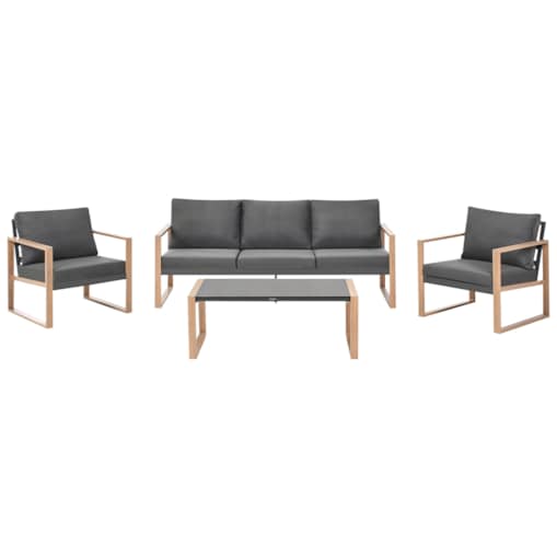 Zestaw ogrodowy ze stolikiem dla 5 osób GELSO Metal Ciemnoszary