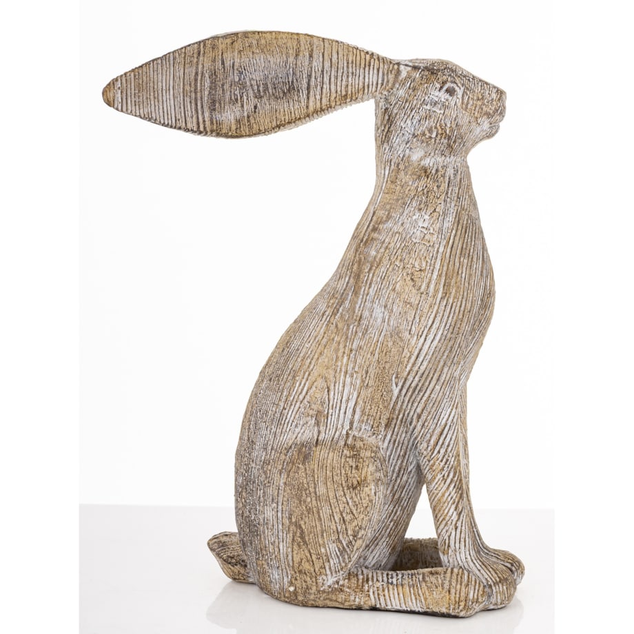 Dekoracja - brązowy królik 22x8,5x17 cm LEONIO-2