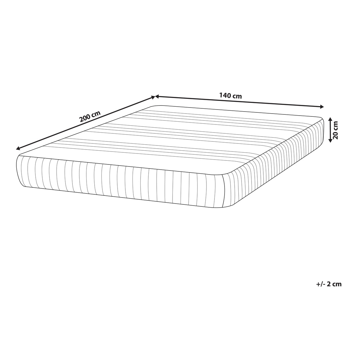 Materac termoelastyczny żelowy COOL FLEX 7 PLUS H2/3 średnio twardy 140 x 200 cm