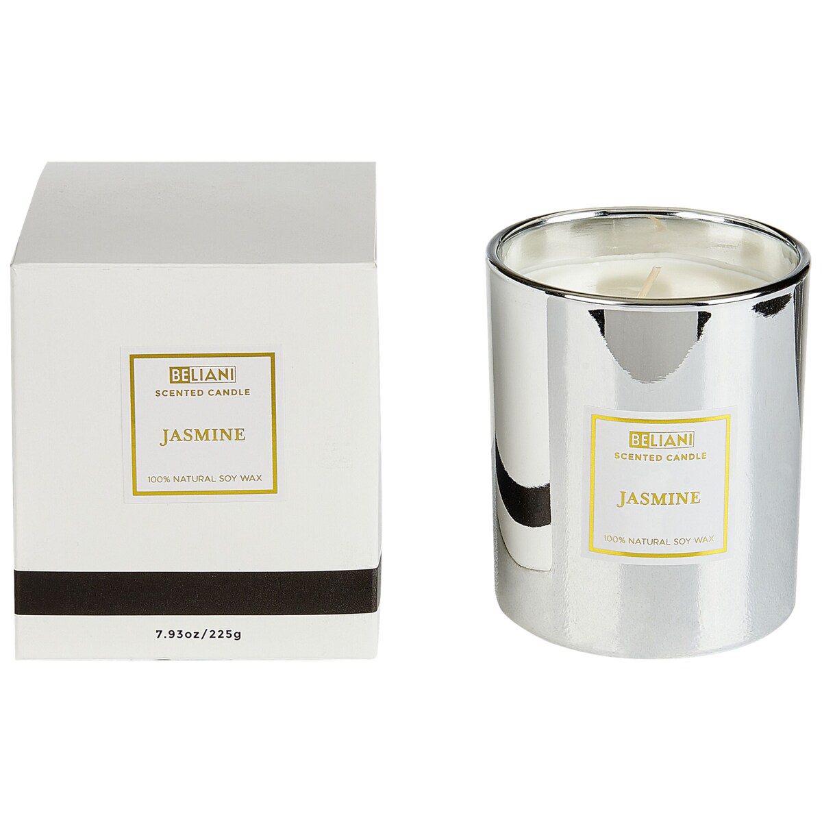 3 świece zapachowe sojowe szarlotka/ jaśmin/ zimowe słońce METALLIC GLAMOUR