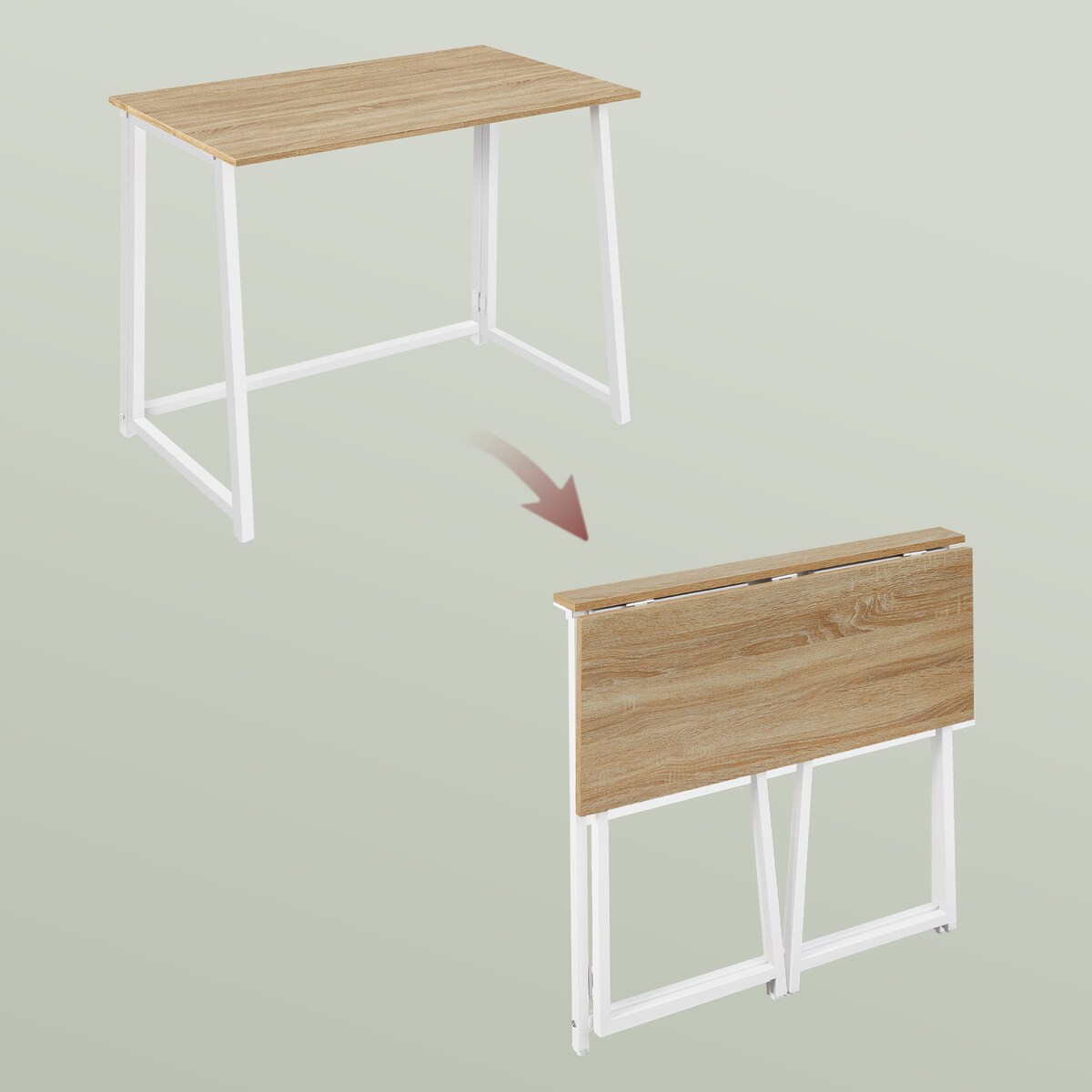 Biurko Komputerowe Do Biura Pracowni Max 1.0 - Sonoma / Nogi Białe