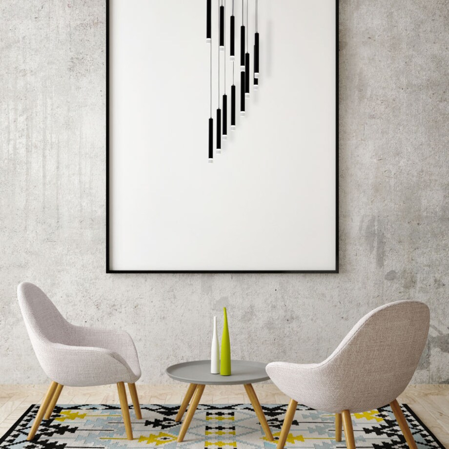 Wisząca LAMPA industrialna CARBON ML6161 Milagro metalowa OPRAWA kaskada LED 12W 4000K ZWIS loftowy czarny