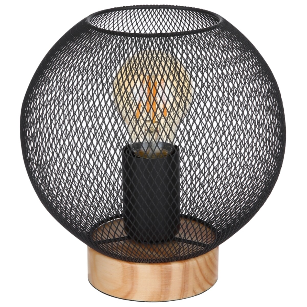 Nocna lampa Pablo 15663T do sypialni kula czarna drewno