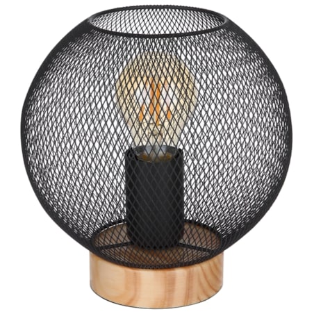 Nocna lampa Pablo 15663T do sypialni kula czarna drewno