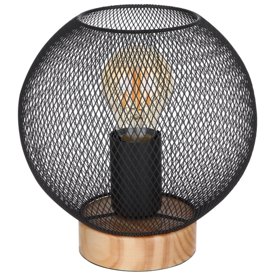 Nocna lampa Pablo 15663T do sypialni kula czarna drewno