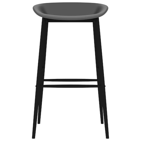 vidaXL Krzesła barowe, 2 szt., szare