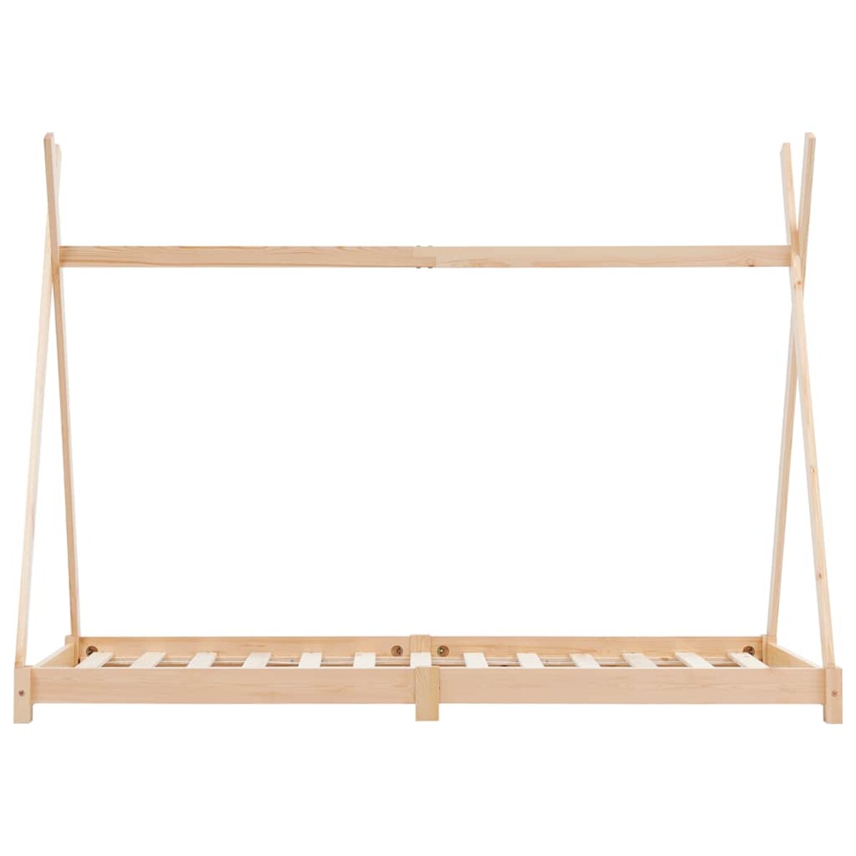 vidaXL Rama łóżka dziecięcego, lite drewno sosnowe, 70 x 140 cm