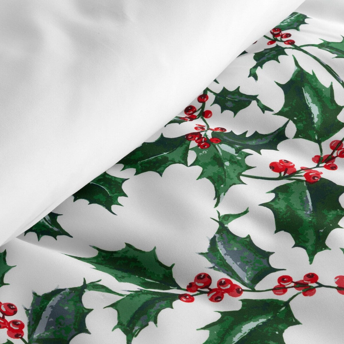 Komplet pościeli świątecznej, 160x200 cm, biały, 75 GSM