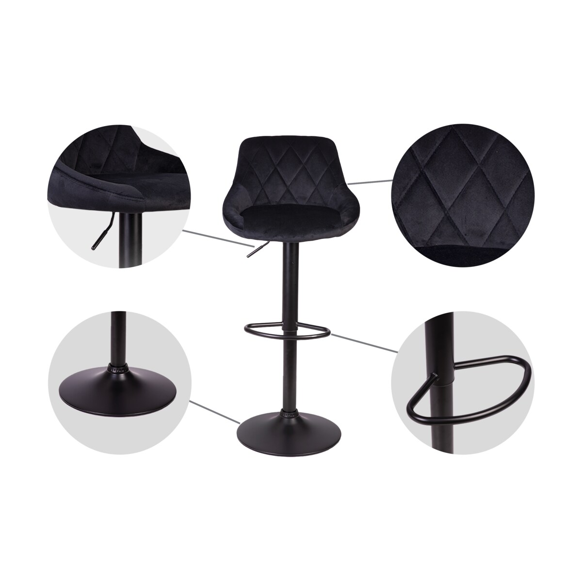 Hoker barowy z oparciem Sofotel Nerra 260031