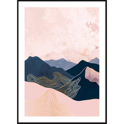 Poster Story, Plakat, Obraz - Pastelowy Dzień w Górach, wymiary 42 x 60 cm