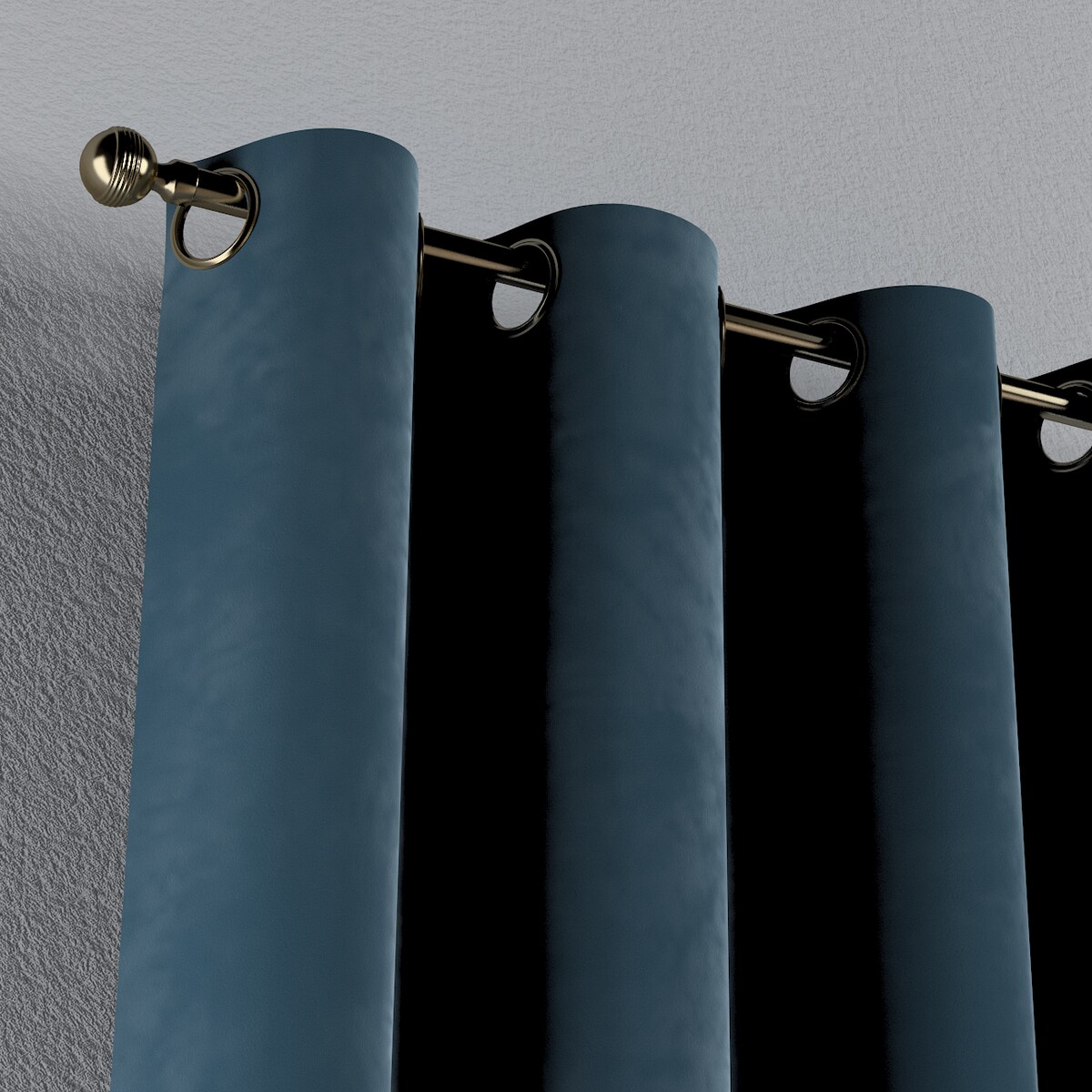 Zasłona na kółkach 1 szt. 130x260 pruski błękit