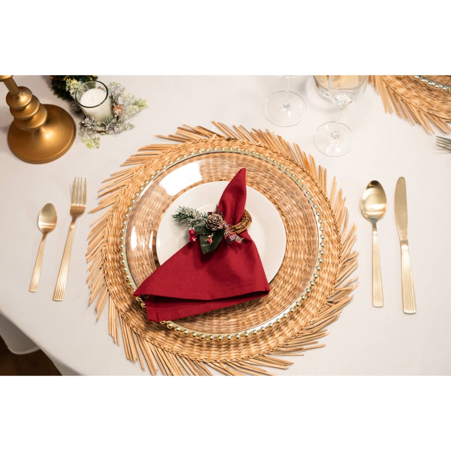 Podtalerz ze złotym brzegiem, Ø 32 cm