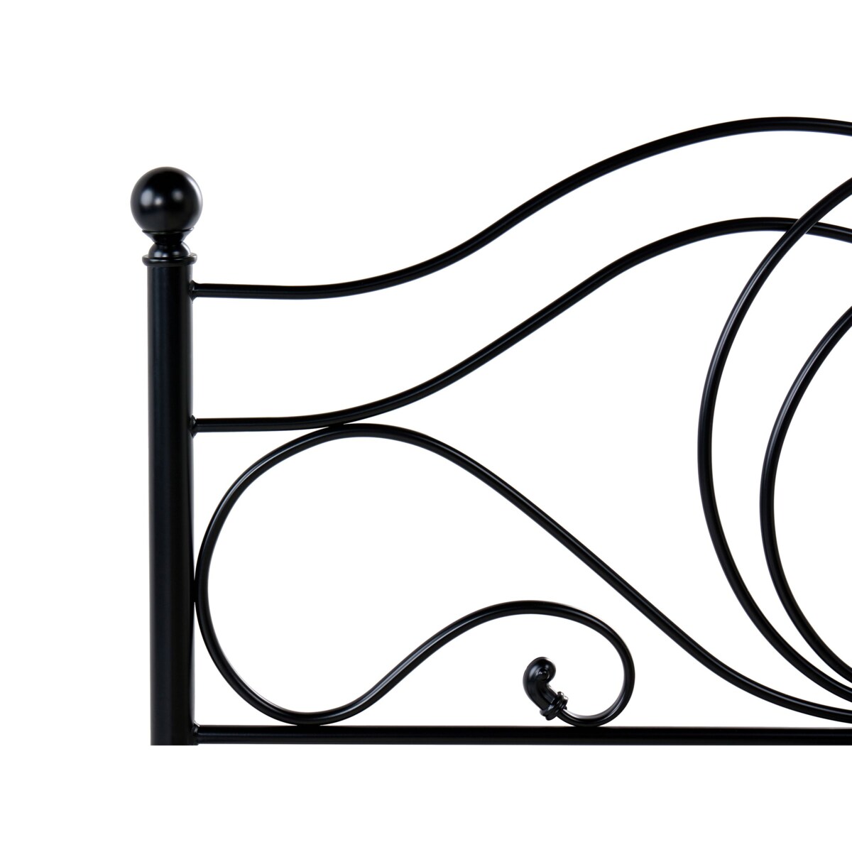 Łóżko Metal LYRA 120 x 200 cm Czarny