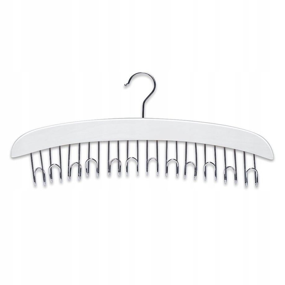 Wieszak na 12 Pasków Biały Stojący Organizer Zeller