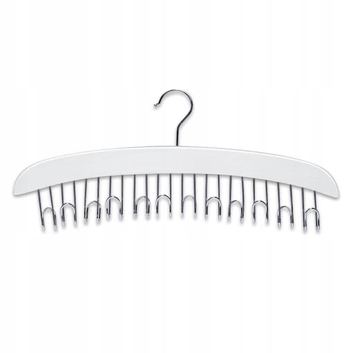 Wieszak na 12 Pasków Biały Stojący Organizer Zeller