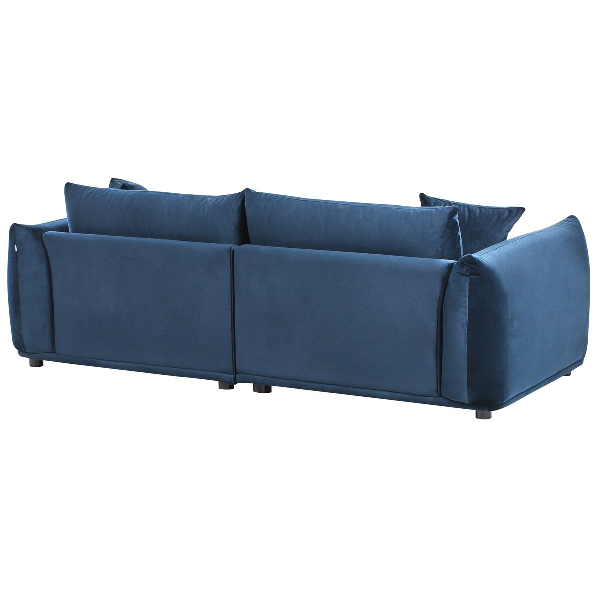 Sofa dla 3 osób LUVOS Welur Ciemnoniebieski