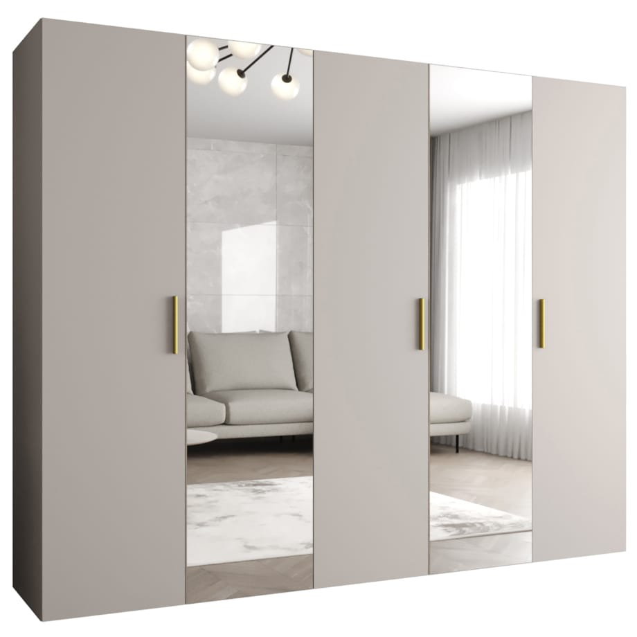 Szafa uchylna otwierana BARI 2 250 wys. 202 cm Kaszmir + u. Złoty