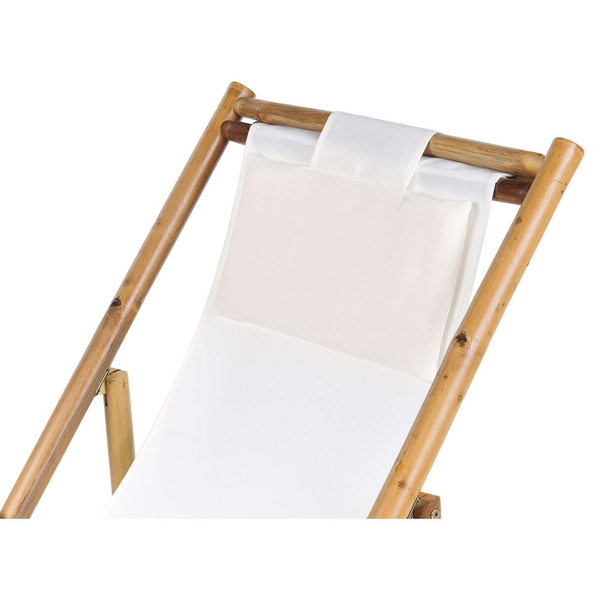 Zestaw mebli balkonowych bambusowy jasne drewno z białym ATRANI /SPELLO