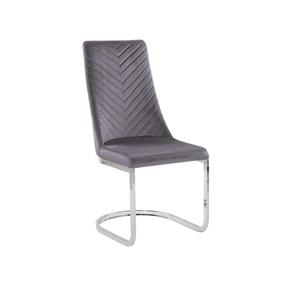 Zestaw 2 krzeseł do jadalni welurowy szary ALTOONA