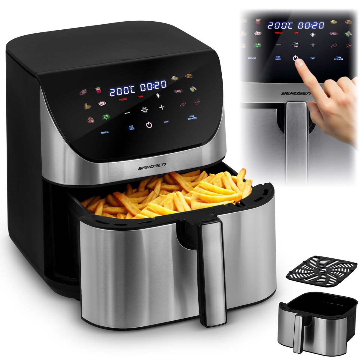 Frytkownica beztłuszczowa air fryer frytownica 8l Berdsen BD-659 1700W