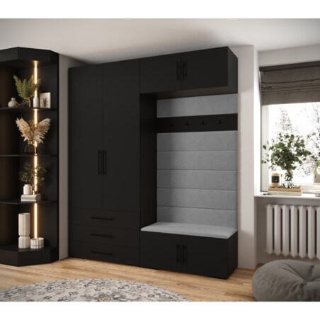 Garderoba do przedpokoju INOVA 3 Z12 czarny+czarny+manila16