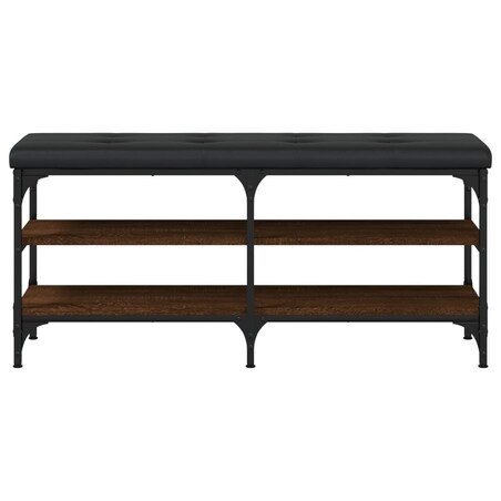 vidaXL Ławka na buty, brązowy dąb, 102x32x47 cm
