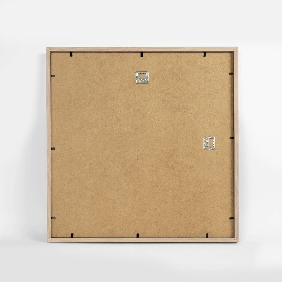 Brązowa ramka na zdjęcia 50x50 cm wisząca rama MDF z plexi klasyczna ramka kwadratowa