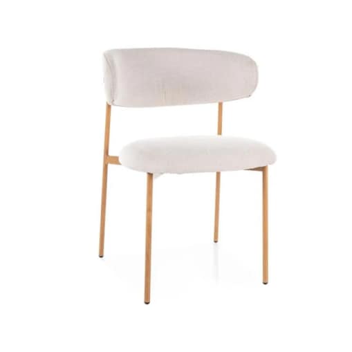 Krzesło tapicerowane ELTON D BREGO jasnobeżowe