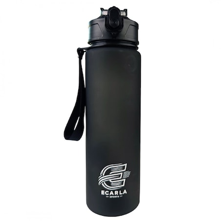 Butelka na wodę, sportowy bidon matowy 750ML czarny ECARLA SPORTS BD48