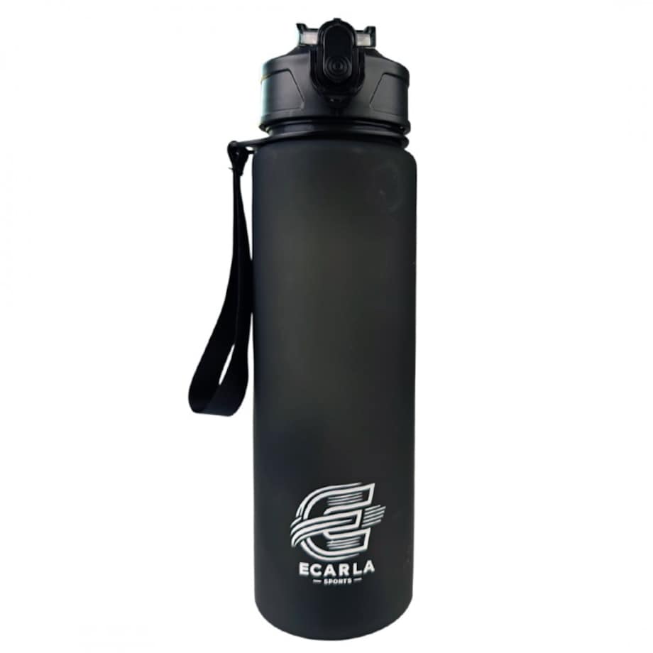 Butelka na wodę, sportowy bidon matowy 750ML czarny ECARLA SPORTS BD48