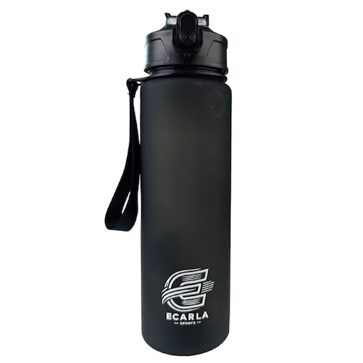 Butelka na wodę, sportowy bidon matowy 750ML czarny ECARLA SPORTS BD48
