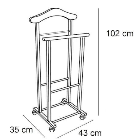 ARREDAMENTI ATRI Stojak na koszule i garnitur - 37 x 46 cm, Brązowy