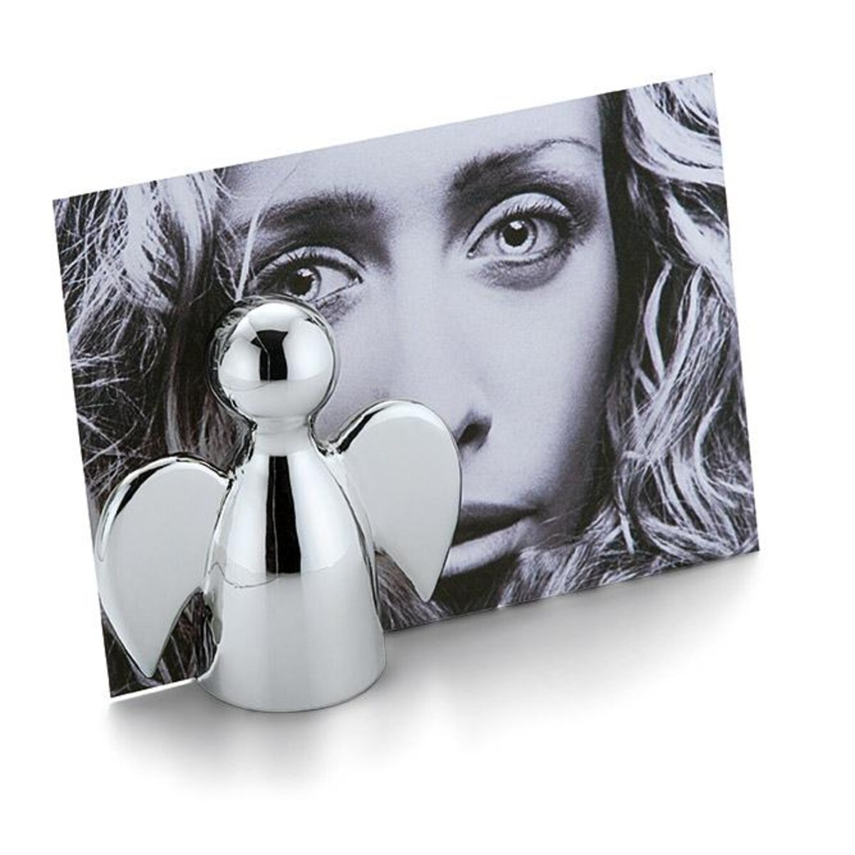 Uchwyt na zdjęcie Anioł - nikiel połysk, 3,7 cm