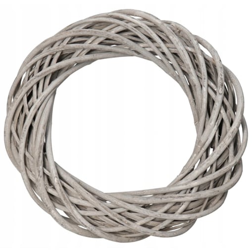 Wianek Wiklinowy Szary 35 Cm Wiklina Gruby Stroik