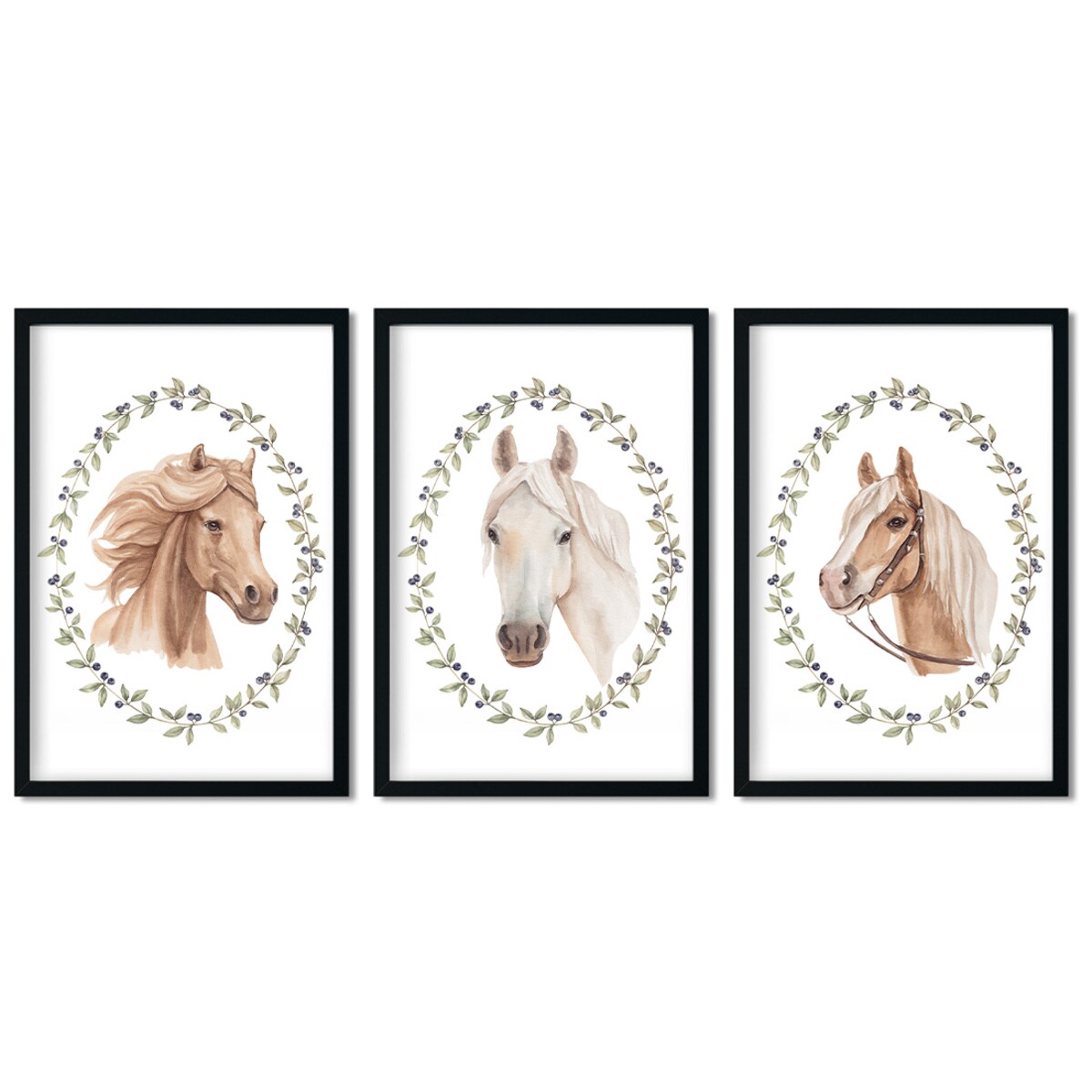 3 x plakat dla dzieci | konie 30x40