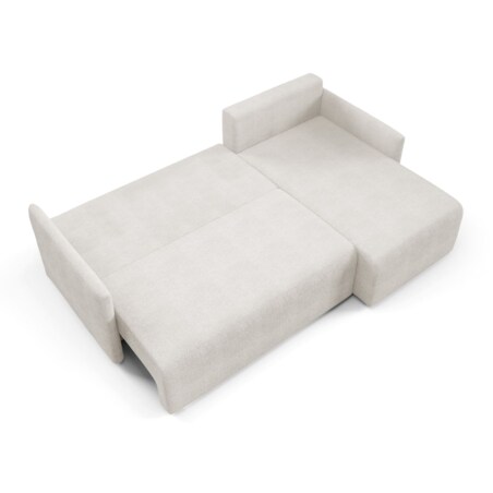 Narożnik z funkcją spania VALIA i pojemnikiem na pościel, jasno-szary