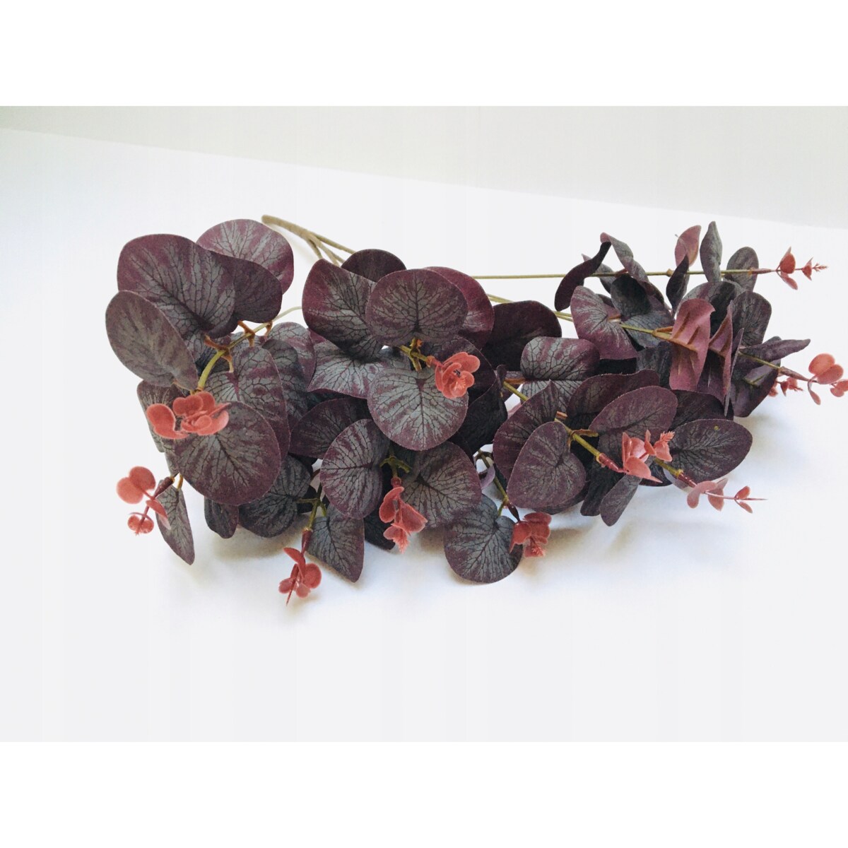 LIŚĆ GAŁĄZKA eukaliptus dodatek do stroika wiązanki sztuczna łodyga fiolet