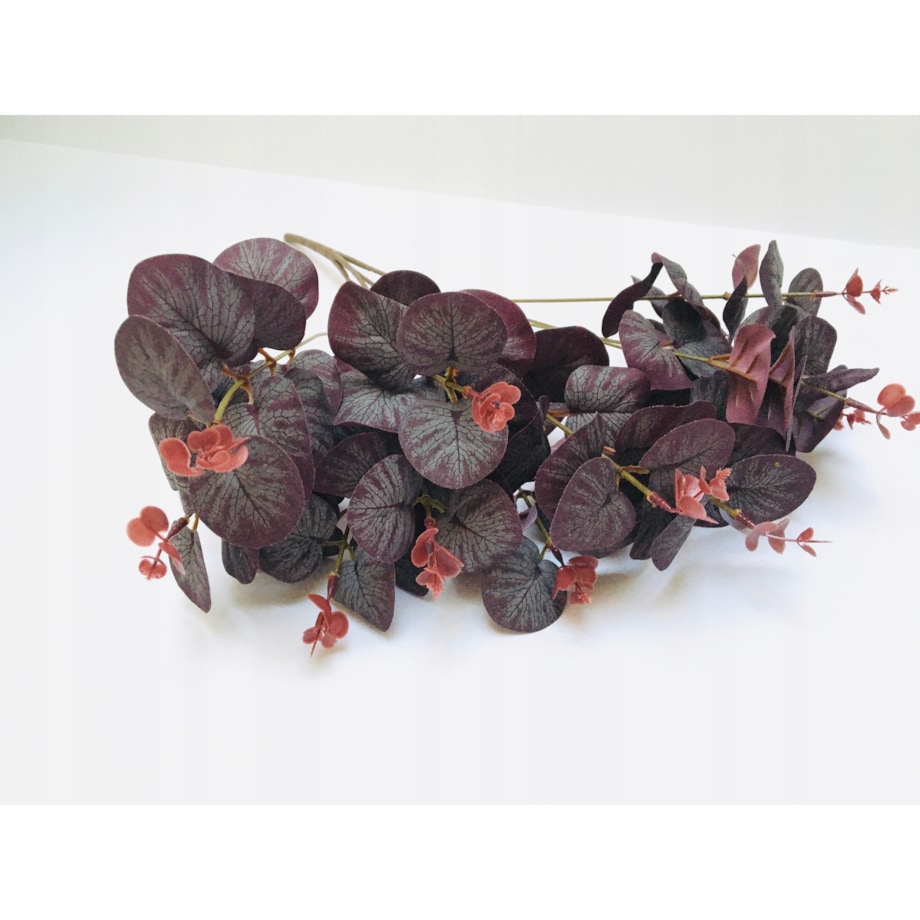 LIŚĆ GAŁĄZKA eukaliptus dodatek do stroika wiązanki sztuczna łodyga fiolet