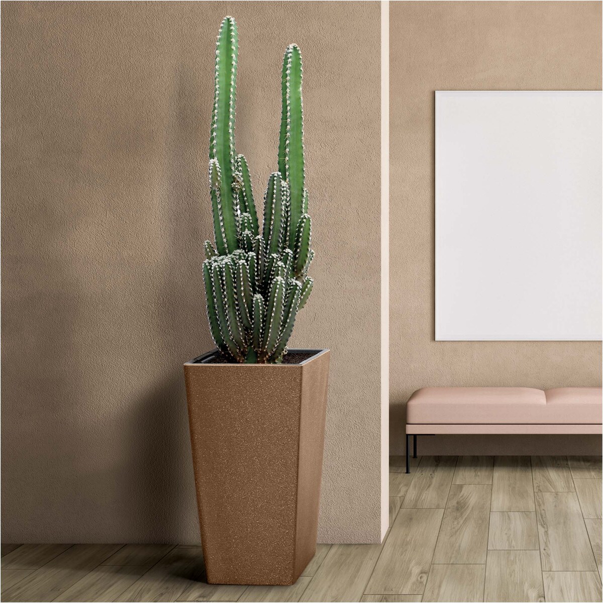 Donica Doniczka Ogrodowa 24 Cm Na Taras Do Ogrodu Domu Eco Wood Brązowa