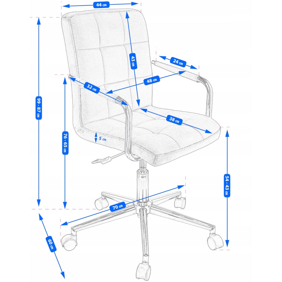 Krzesło obrotowe biurowe QUATRO beżowe welur