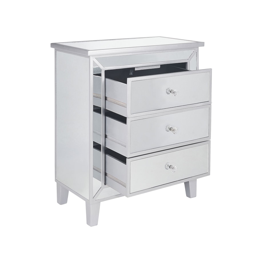 Komoda lustrzana srebrna BREVES