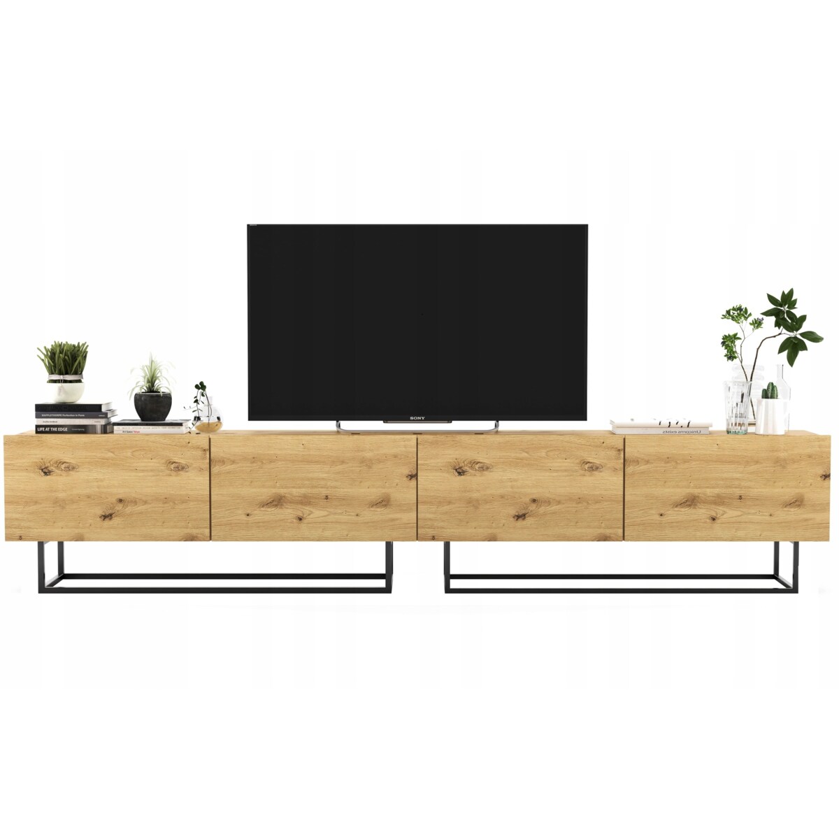 Szafka RTV Komoda Loft Industrialna Dąb Artisan Mat 240 cm