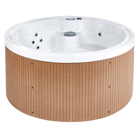 Wanna ogrodowa z hydromasażem LED MARFIL Brązowy