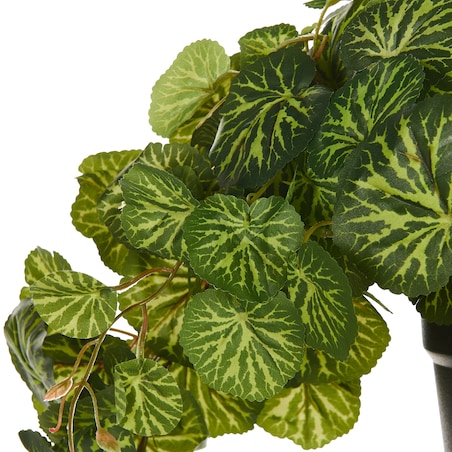 Sztuczna roślina wisząca STRAWBERRY BEGONIA 37 cm Zielony