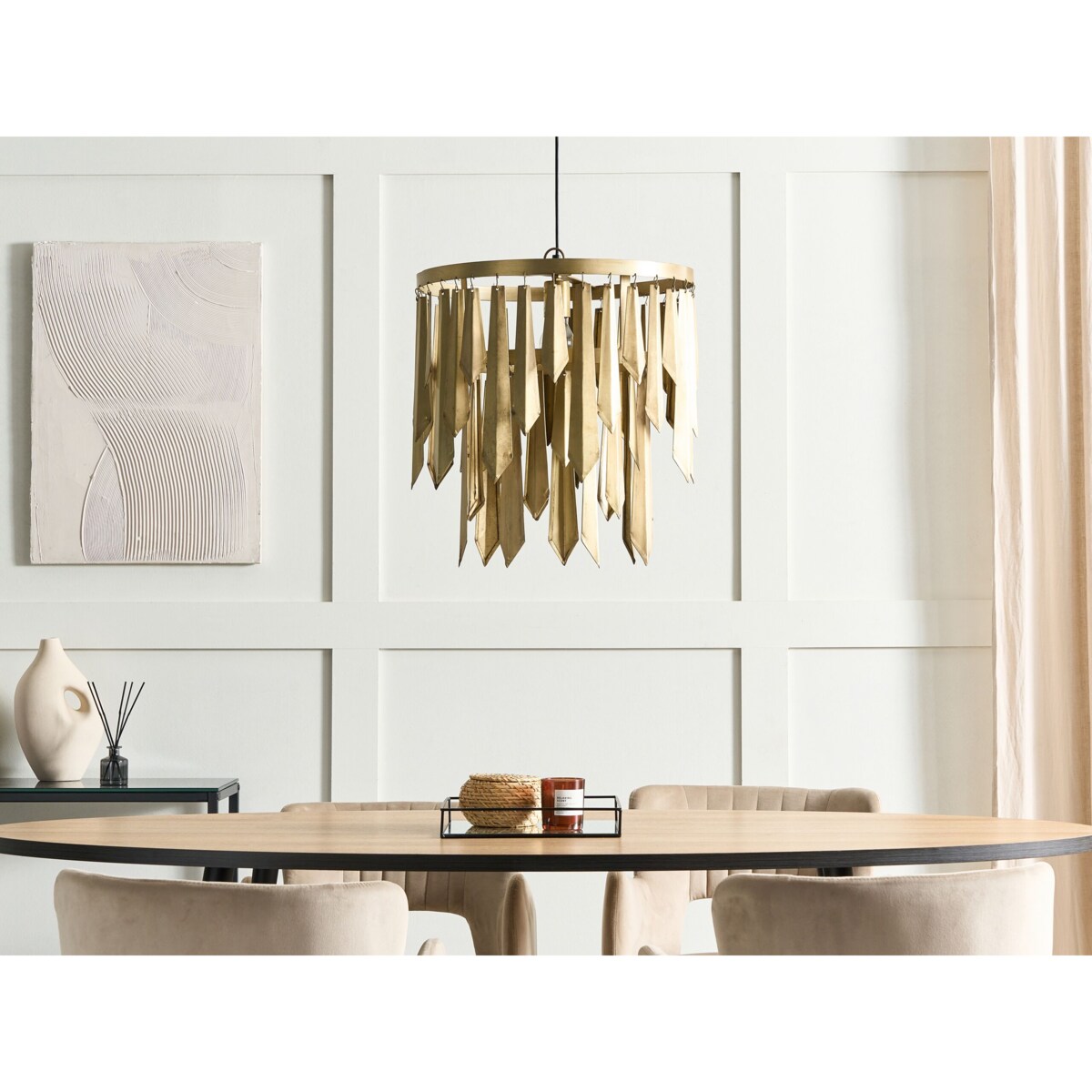 Żyrandol metalowy mosiężny CHAMBAL